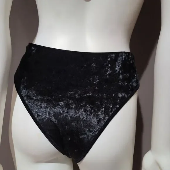 Fredericks of Hollywood Asha Velvet And Lace Lingerie Bra Set  Black - Picture 8 of 15